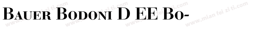 Bauer Bodoni D EE Bo字体转换